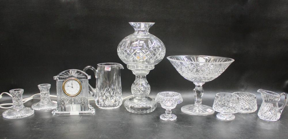 Appraisal: TEN ASSORTED WATERFORD CRYSTAL TABLEWARE ITEMS comprised of the table