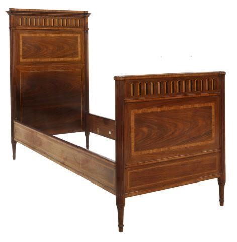 Appraisal: Louis XVI style rosewood bed early th c headboard and