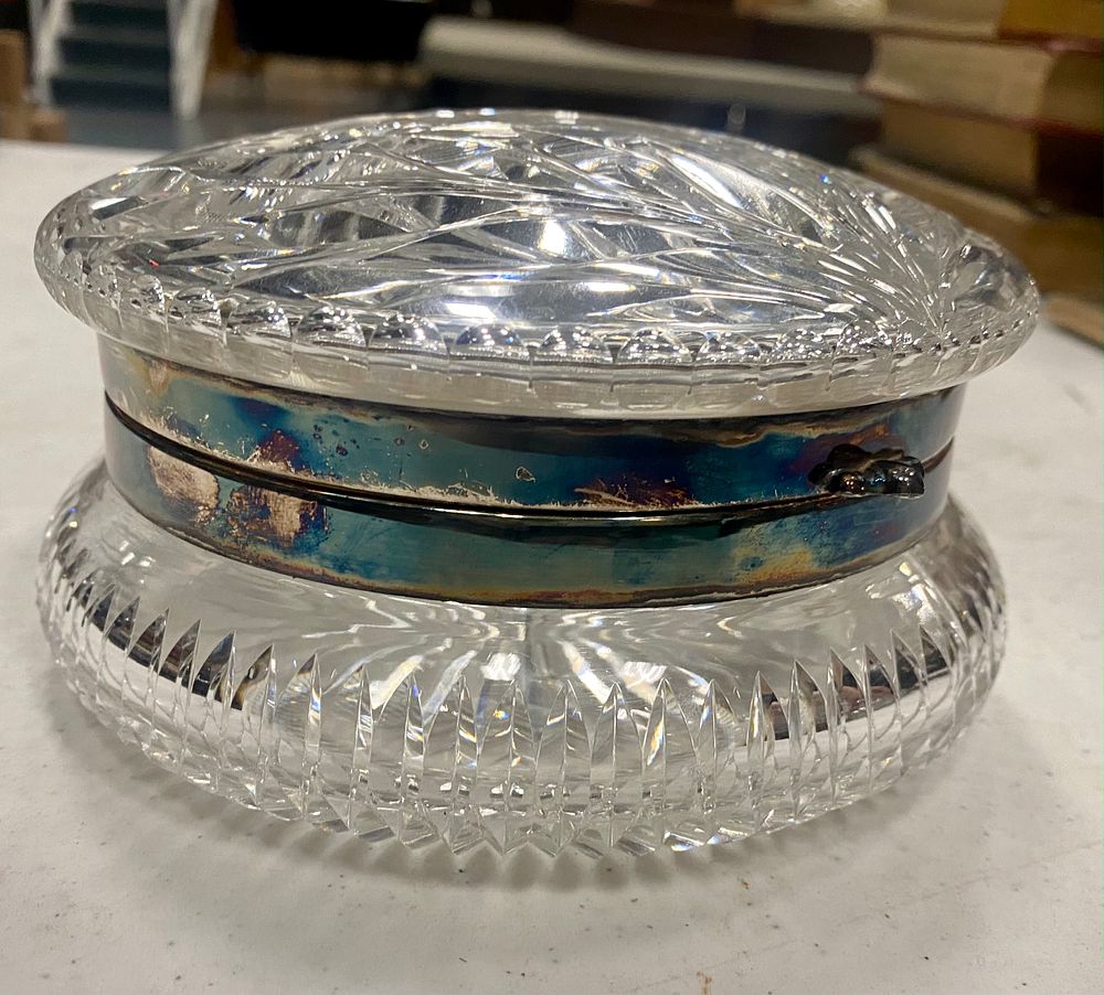 Appraisal: ABP Cut Glass Dresser Box ABP Cut Glass Dresser Box