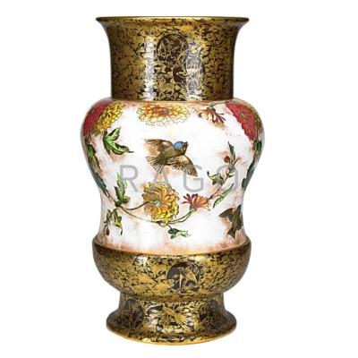 Appraisal: DOULTON BURSLEM FLOOR VASE Floral and Chinoiserie decoration th th