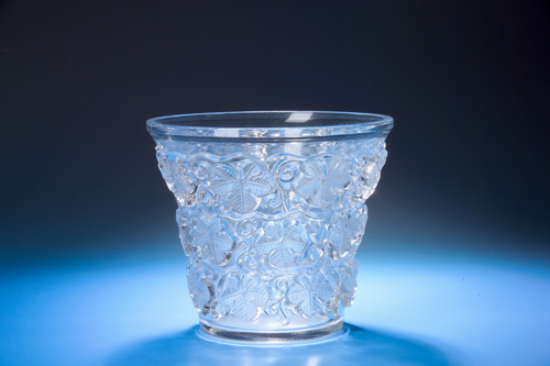 Appraisal: R LALIQUE Ice Bucket Reimes clear and frosted Stenciled R