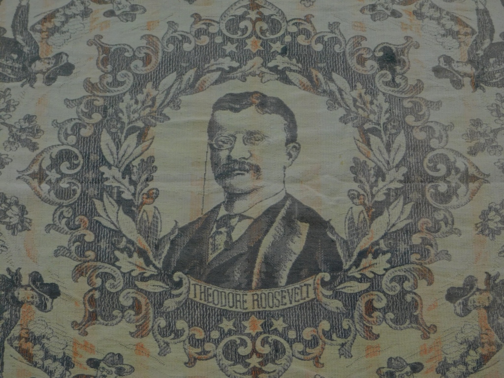 Appraisal: THEODORE ROOSEVELT PRESIDENTIAL CAMPAIGN TEXTILE United States Circa A fine