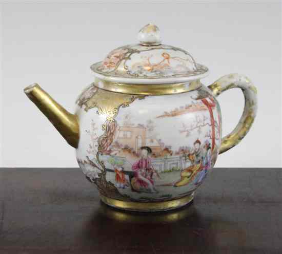 Appraisal: A Chinese famille rose globular teapot and cover Qianlong period