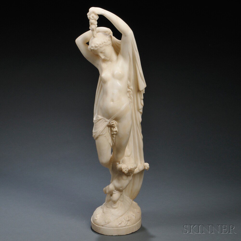 Appraisal: Continental School Late th Early th Century Alabaster Figure of