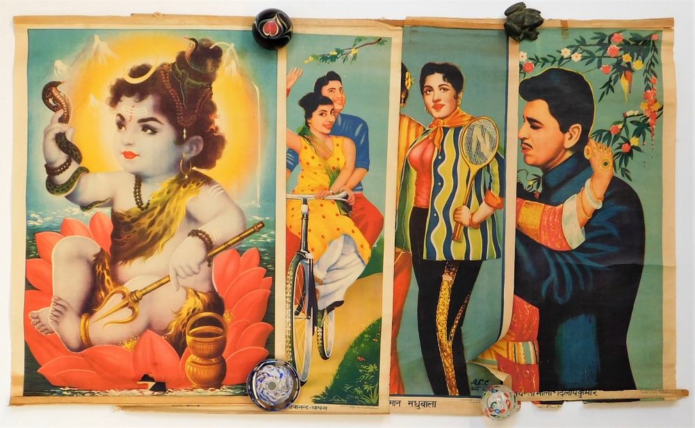 Appraisal: PC Indian Bollywood Movie Poster Group India th Century Assortment