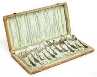 Appraisal: Antique Gorham Silver Demitasse Spoons Sterling in the original linen-covered