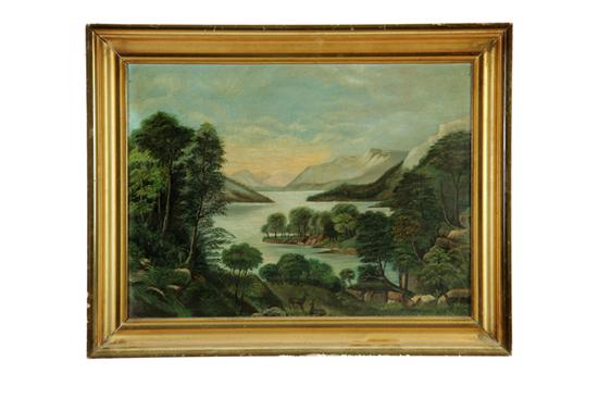 Appraisal: VALLEY LANDSCAPE HUDSON RIVER SCHOOL ND HALF- TH CENTURY Oil