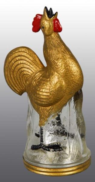 Appraisal: Glass Rooster Candy Container Description All original including closure Condition