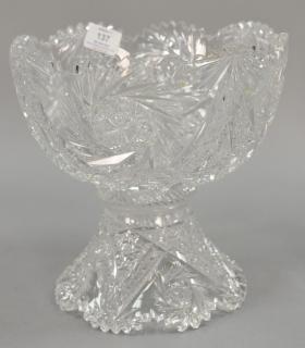 Appraisal: Cut glass two part punch bowl ht dia Cut glass