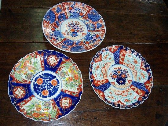 Appraisal: An Imari saucer dish the central circular panel with basket