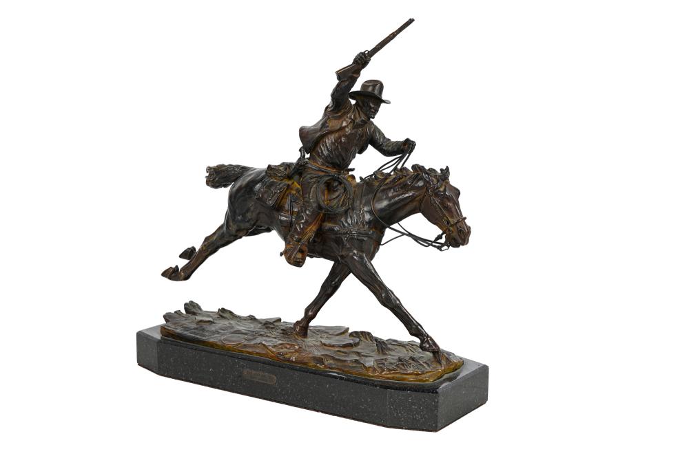 Appraisal: HARRY JACKSON THE MARSHAL III patinated bronze signed and dated