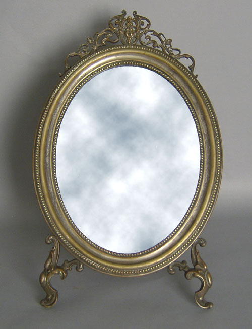 Appraisal: Polish silver plated mirror l w