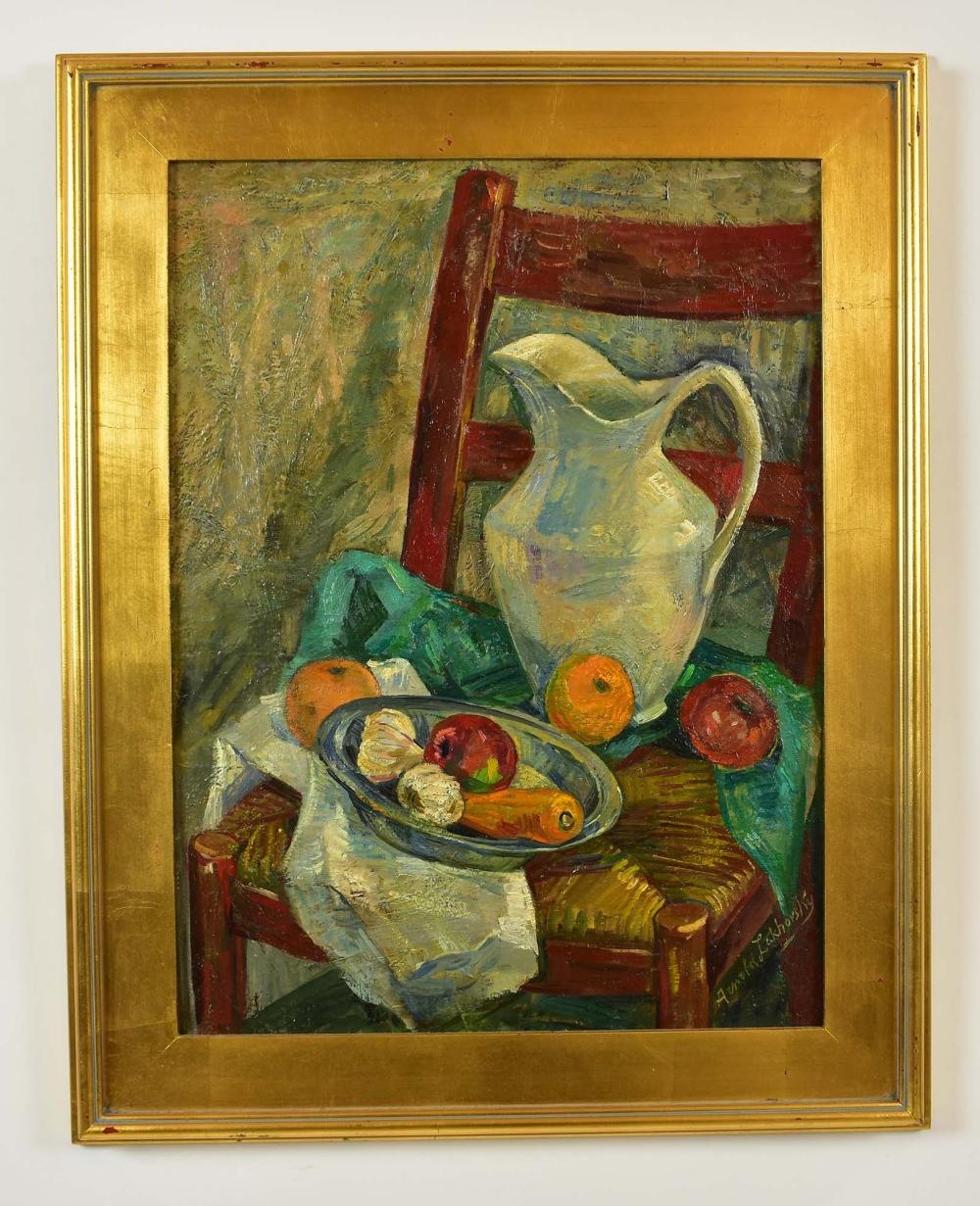 Appraisal: ARNOLD BORISOVICH LAKHOUSKY UKRAINIAN - Still Life with Fruit Pitcher