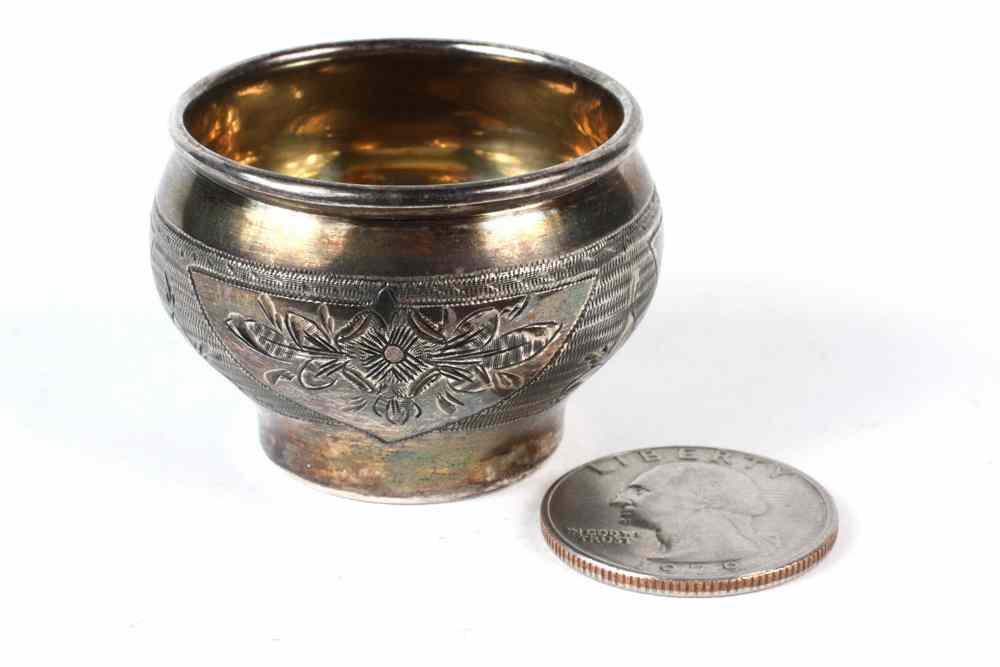 Appraisal: RUSSIAN SILVER MINIATURE - Presentation 'Bratina' or Brother's Cup by