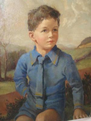 Appraisal: JOYCE PLATT Portrait of a Young Boy in a Blue