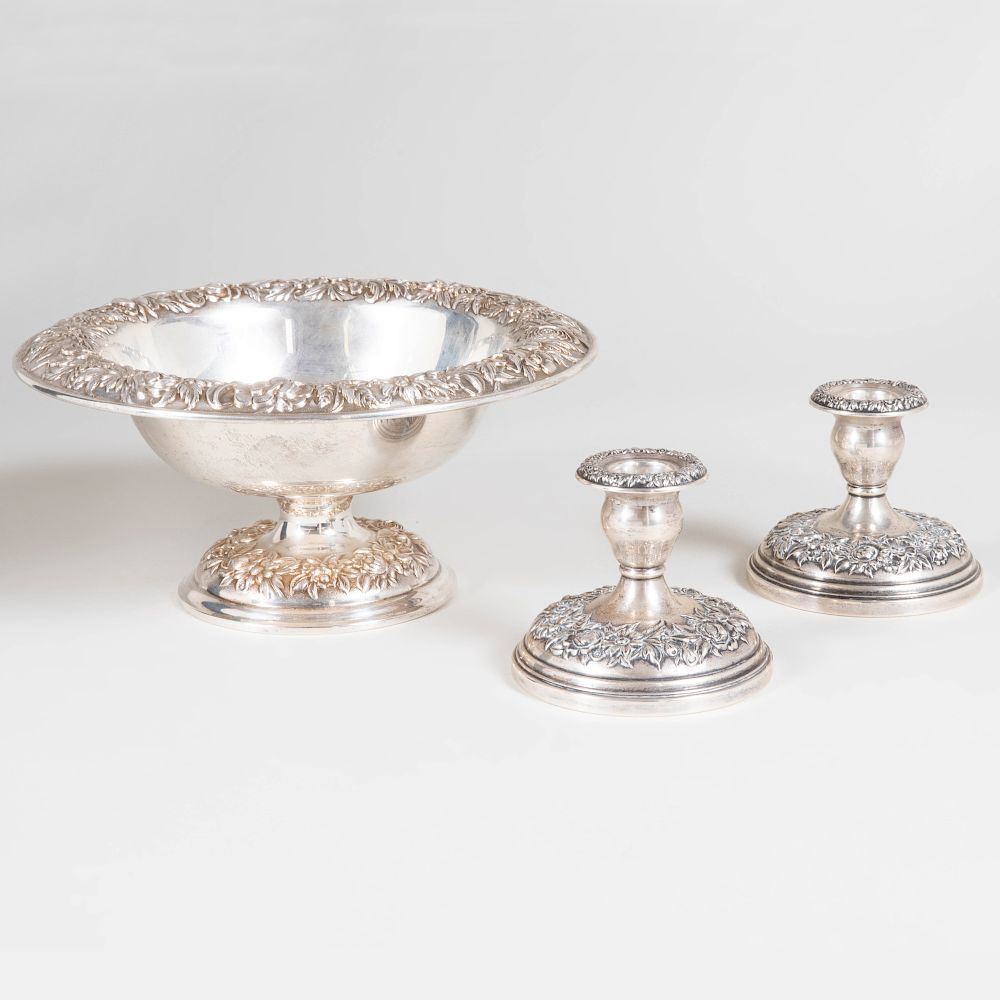 Appraisal: S Kirk and Son Silver Repouss Center Bowl and a