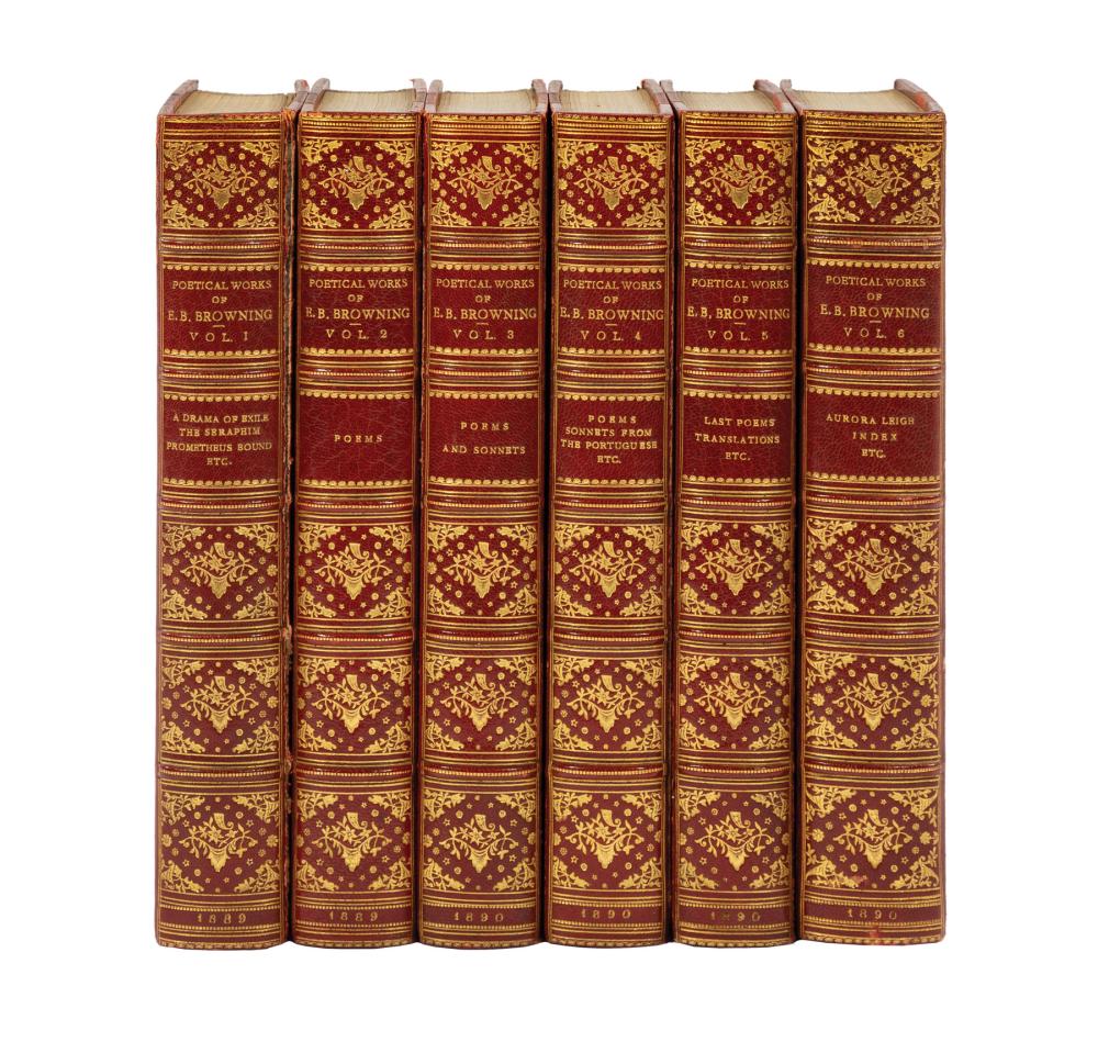 Appraisal: Leather Bindings The Poetical Works of Elizabeth Barrett Browning London