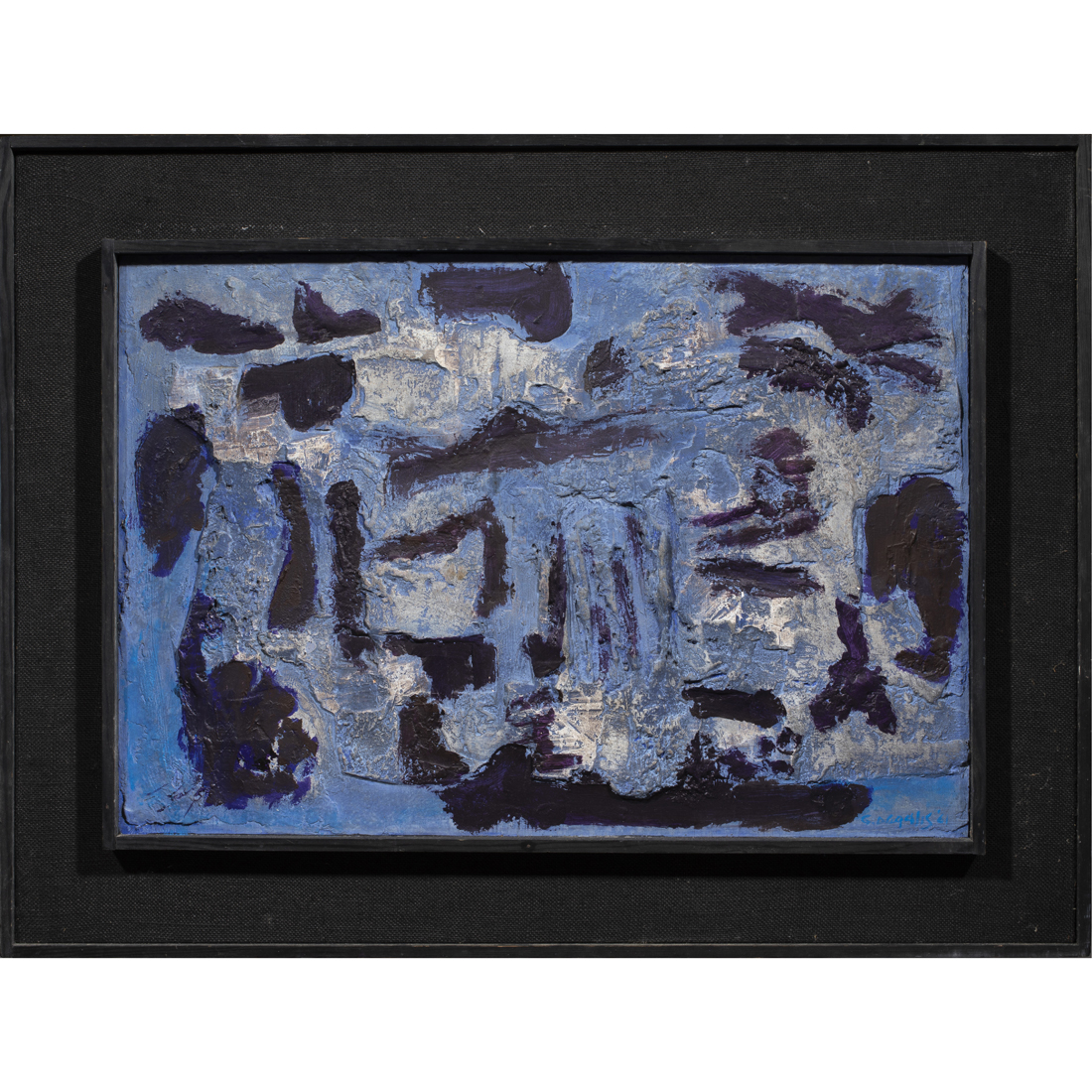 Appraisal: George Dergalis American Greek b Untitled Abstract with Blue mixed