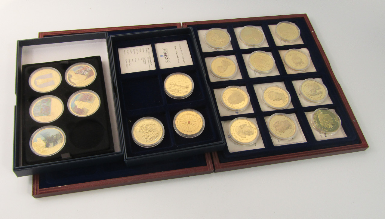 Appraisal: A Kings and Queens of England gold plated coin collection