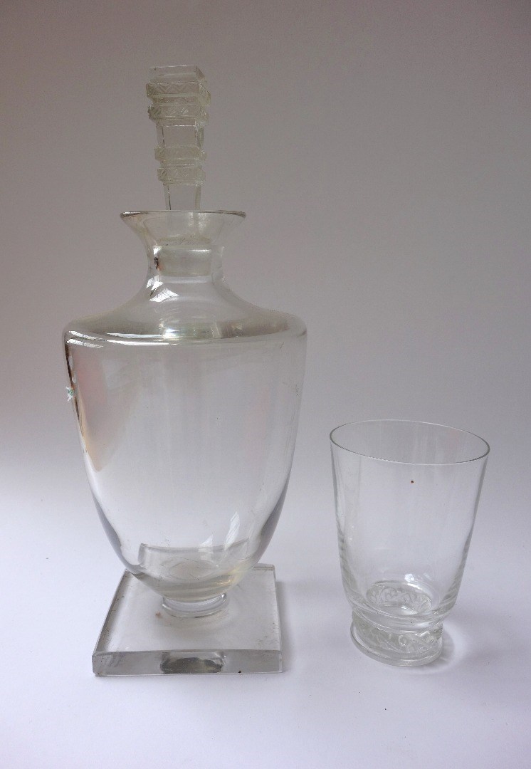 Appraisal: A part suite of Lalique glass wares in the 'Argos''