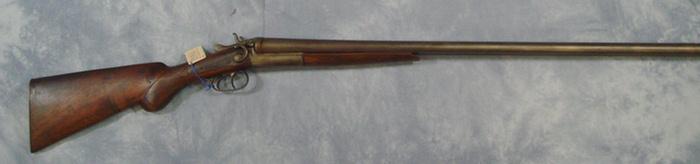 Appraisal: Barker circa double bbl hammer shotgun ga bbls Lightly pitted