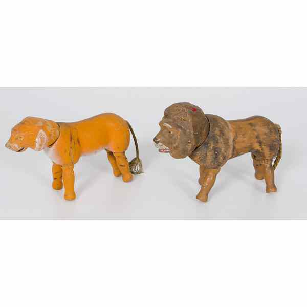 Appraisal: Schoenhut Lion and Tiger A Schoenhut carved and painted wooden