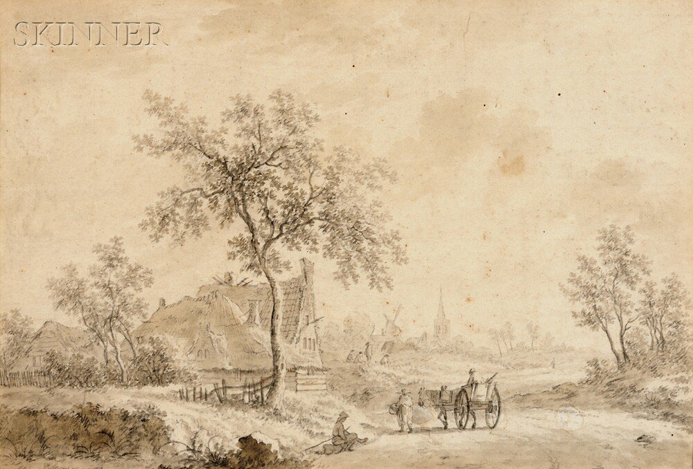 Appraisal: Nicolaas Wicart Dutch - Vue de Laren dans Het Gooi