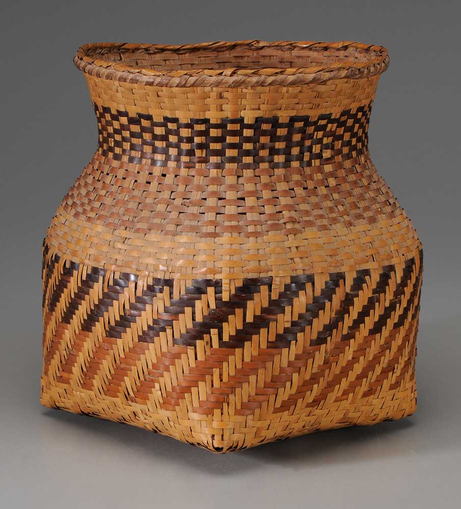 Appraisal: Cherokee River Cane Basket North Carolina mid th century traditional