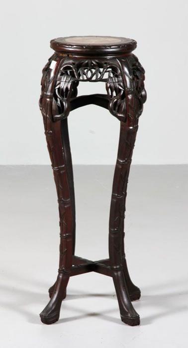 Appraisal: - th C Chinese Teak Wood Stand th century Chinese