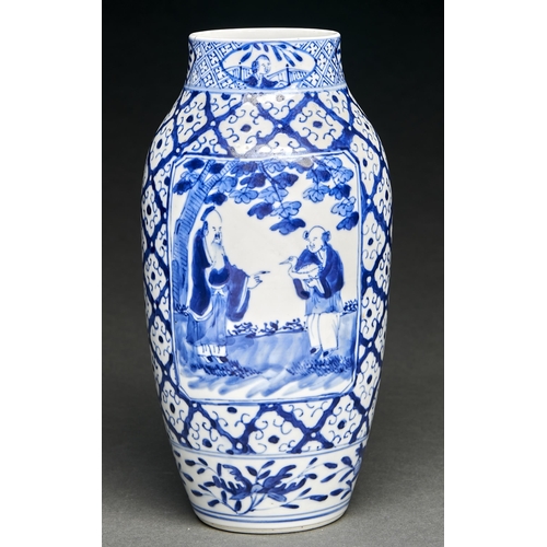 Appraisal: A Chinese blue and white vase late th c painted