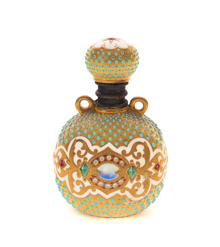 Appraisal: Enameled Coalport Scent Bottle Enameled Coalport Scent Bottle