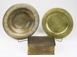 Appraisal: th c Tiffany Studios NY dore plates and box- pcs