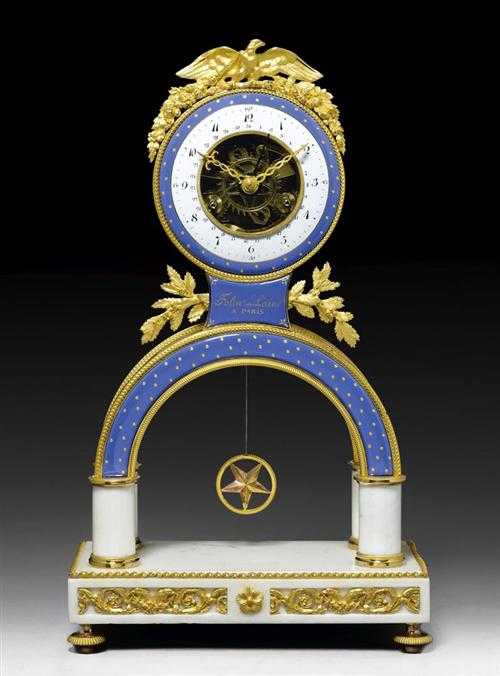 Appraisal: SKELTON CLOCK A L'AIGLE Directoire the cartouche stamped FOLIN L'AINE