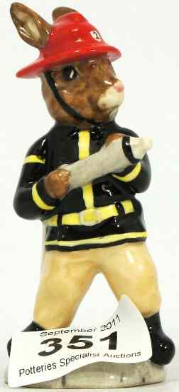 Appraisal: Royal Doulton Bunnykins Figures American Firefighter DB Limited Edition for