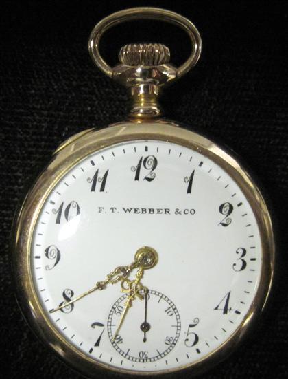 Appraisal: karat yellow gold pocket watch F T Webber Co art