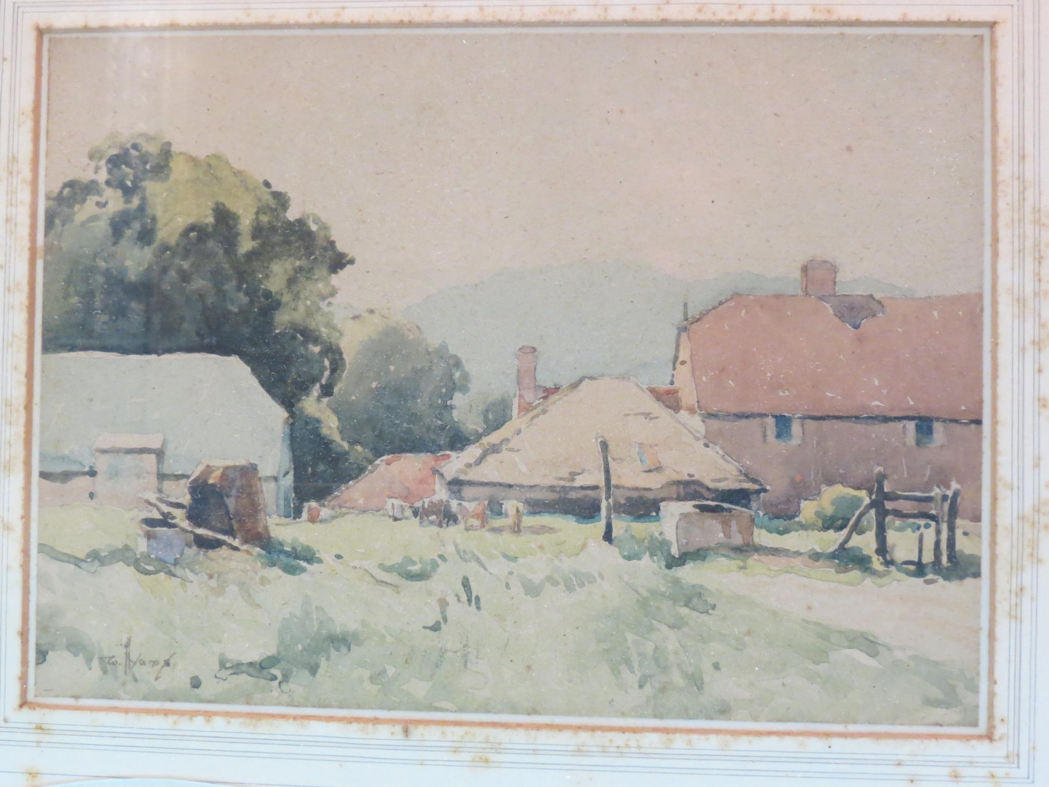 Appraisal: William Hyams - - watercolour view of The Court Farm