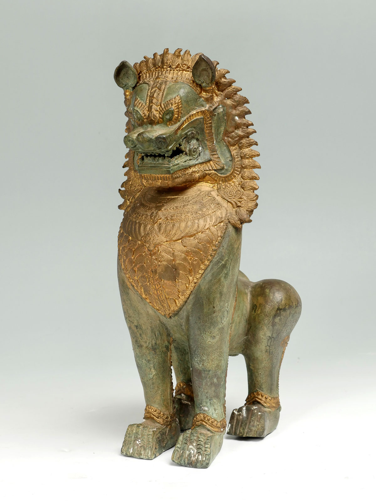 Appraisal: TIBETAN BRONZE FOO LION DOG Chinese Tibetan Foo lion dog