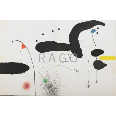 Appraisal: JOAN MIRO Spanish - Three aquatints in color from Le