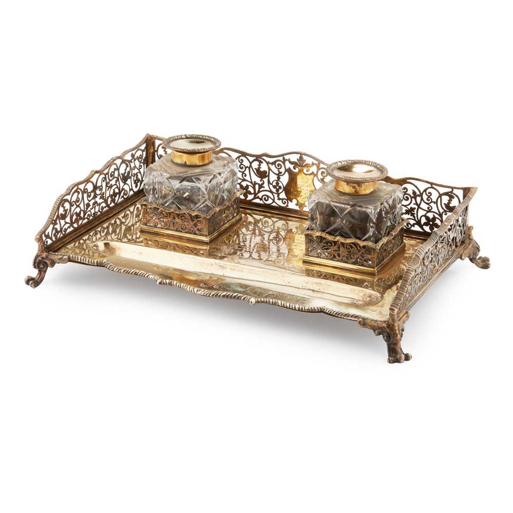 Appraisal: A S SILVER GILT INKSTAND WILLIAM HUTTON SONS LTD Of