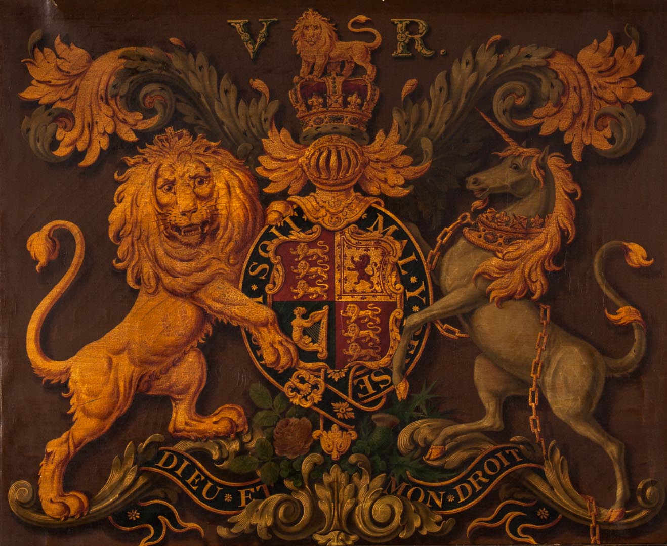 Appraisal: Artist Unknown British Coat of Arms Late th early th