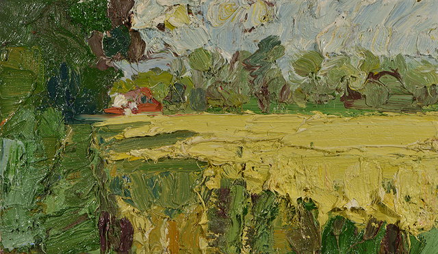 Appraisal: George Rowlett British b Corner of a cornfield at Hull