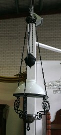 Appraisal: A cast iron hanging lantern