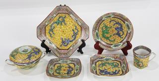 Appraisal: Chinese Export Dinner Service Dragons lot of approximately Associated group