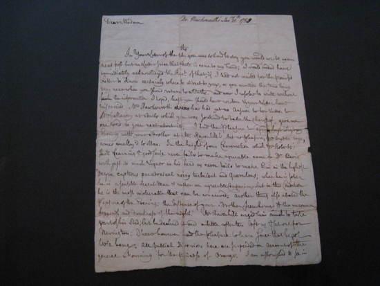 Appraisal: HAWKESWORTH John - Autograph letter signed Jn Hawkesworth about the