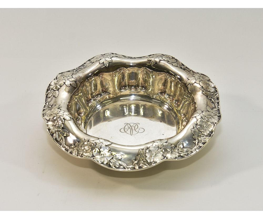 Appraisal: Tiffany Co Sterling Silver Dish Tiffany Co sterling silver center