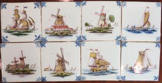 Appraisal: DELFT POTTERY TILES DELFT POTTERY TILES H W White in