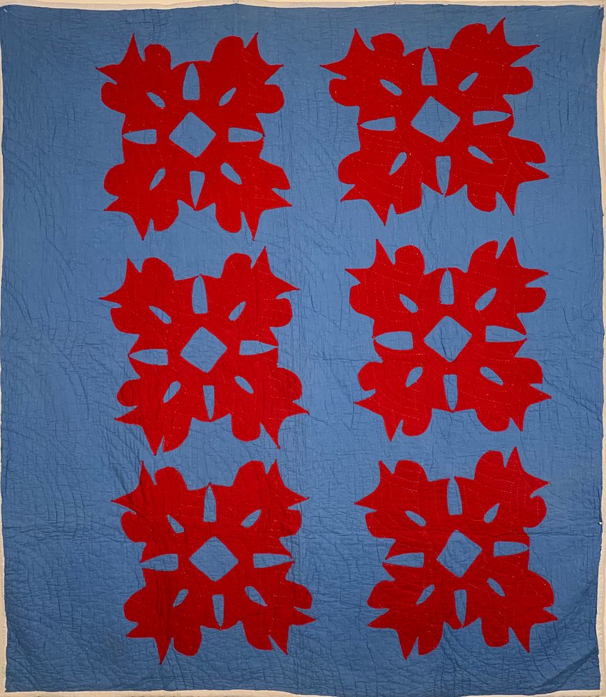 Appraisal: Hawaiian Applique Quilt circa s Hawaiian Applique Quilt circa s