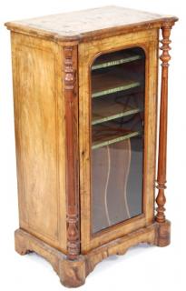 Appraisal: Antique English Music Cabinet Antique English Music Cabinet Wood Measures