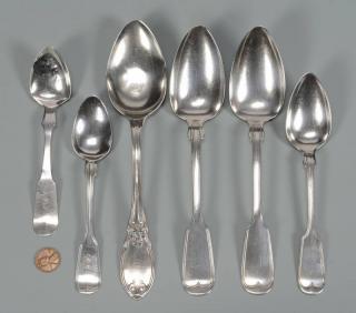 Appraisal: Klein Miss coin silver spoons Six pieces Vicksburg MS coin