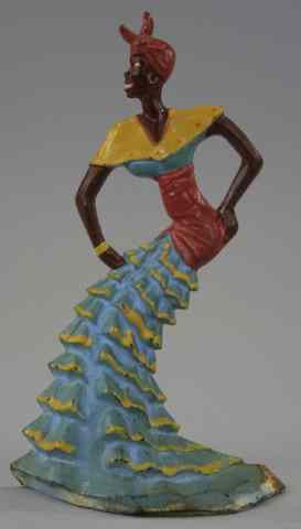 Appraisal: RHUMBA DANCER DOORSTOP Cast iron outstanding form very desirable great